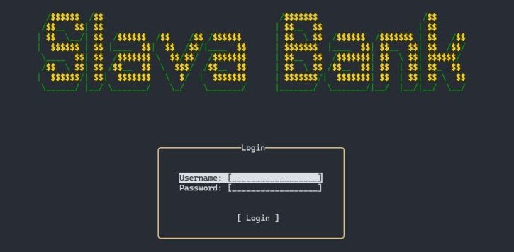 Bank Application screenshot